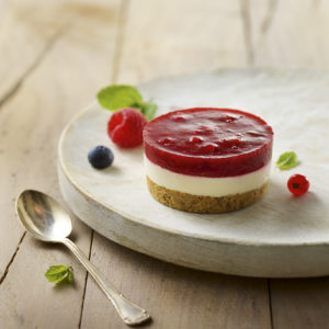Cheesecake fruits rouges 90g, 16 pièces