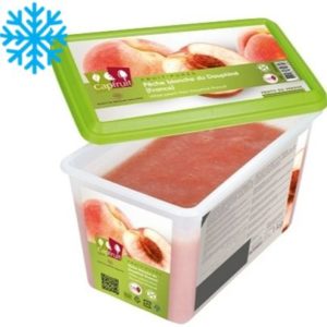 Puree de peches blanches bac 1Kg CAPFRUIT