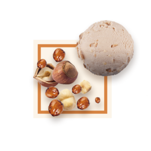 Glace noisette caramel. 2,5L GLACES DES ALPES